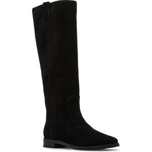 Blondo Deacon Women’s Waterproof Riding Boot Black Suede Size 8 Wide Calf NWT